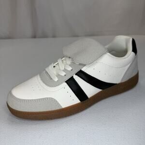 Rihero Women’s Fashion Sneakers – White & Gray – Size 9